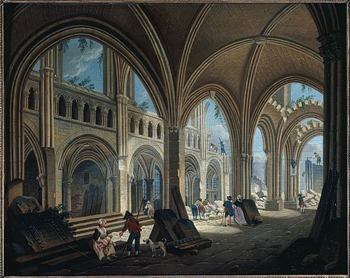 Démolition de l'église Saint-Jean-en-Grève, en 1800 (P87), 1800, Pierre-Antoine Demachy
