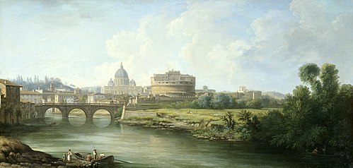 Vue du château Sant'Angelo à Rome, 1500, Pierre-Antoine Demachy