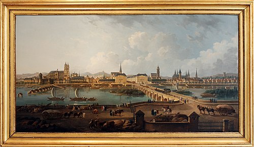 Vue panoramique de Tours, 1787, Pierre-Antoine Demachy