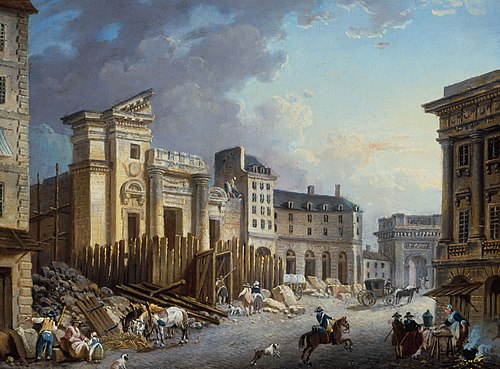 Démolition de l'église Saint-Barthélemy, 1791, Pierre-Antoine Demachy