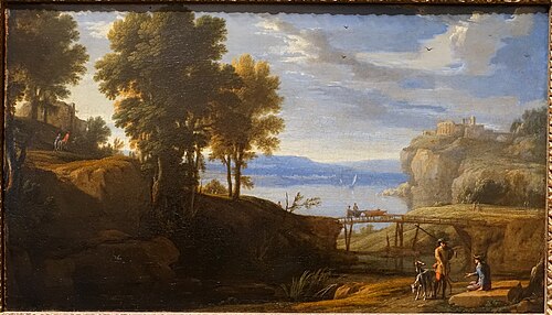 Landscape with a Bridge and Hunters, , Pierre-Antoine Patel