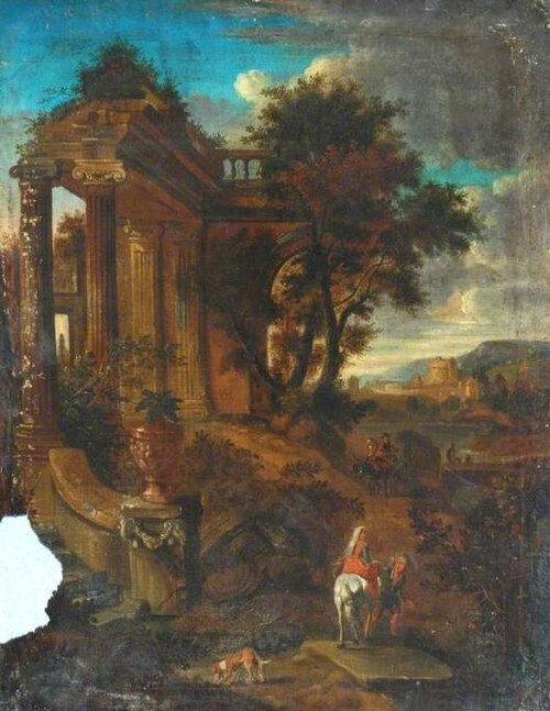 Architectural Landscape with Ruins, 1800, Pierre-Antoine Patel
