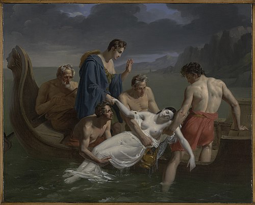 La Mort de Sapho, 1819, Pierre-Auguste Vafflard