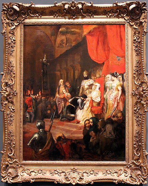 Le Couronnement d'Inès de Castro en 1361, 1849, Pierre-Charles Comte
