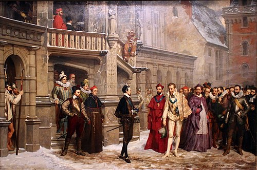La Rencontre d'Henri III et du duc de Guise, 1855, Pierre-Charles Comte