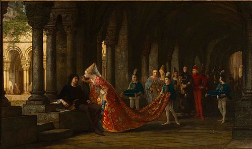 Alain Chartier et Marguerite d’Écosse, 1859, Pierre-Charles Comte