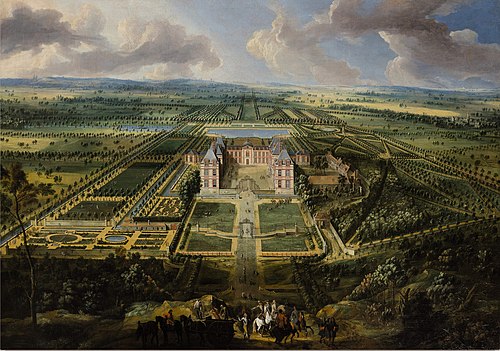 Vue du château de Pontchartrain depuis l'arrivée, 1700, Pierre-Denis Martin
