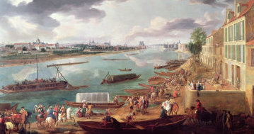 Vue de Paris, prise du quai de la Rapée sur la Salpêtrière, l'île Saint-Louis et l'île de la Cité, 1716, Pierre-Denis Martin