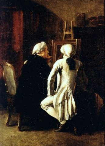 In the studio, 1857, Eugène Fichel
