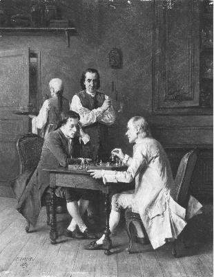 The Chess Game, 1858, Eugène Fichel