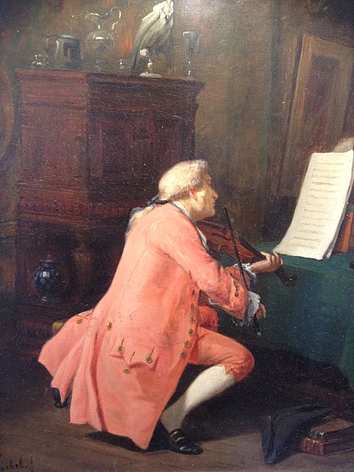 The violinist, 1860, Eugène Fichel