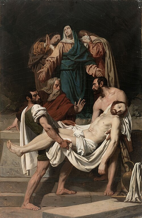 La Mise au tombeau, esquisse pour l'église Saint-Antoine-des-Quinze-Vingts, 1840, Pierre-Jules Jollivet