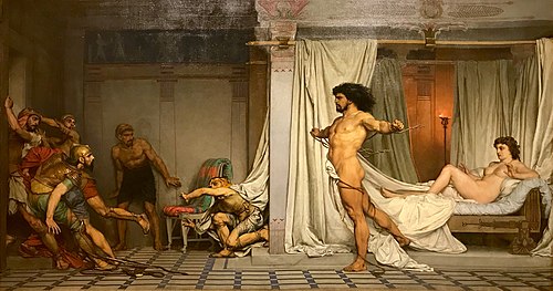 Samson rompant ses liens, 1864, Pierre-Paul-Léon Glaize
