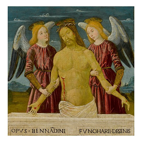 Christ Supported By Two Angels, , Bernardino Fungai