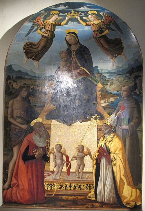 madonna col bambino e santi dal Carmine, , Bernardino Fungai
