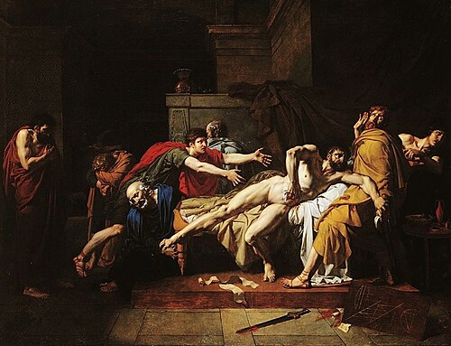 La Mort de Caton d'Utique, 1797, Pierre Bouillon