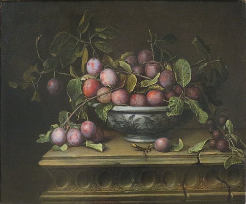 Still Life with Plums, 1666, Pierre Dupuis