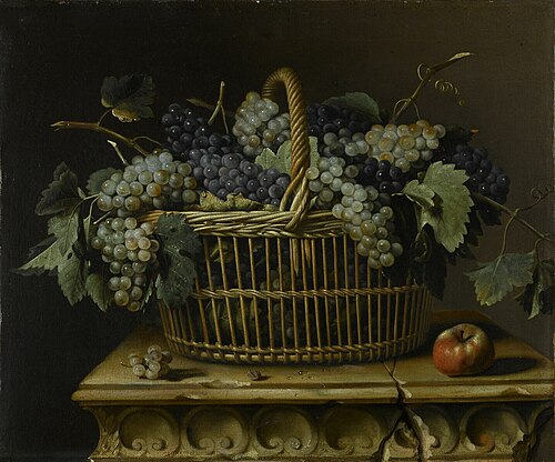 Basket of Grapes, 1650, Pierre Dupuis