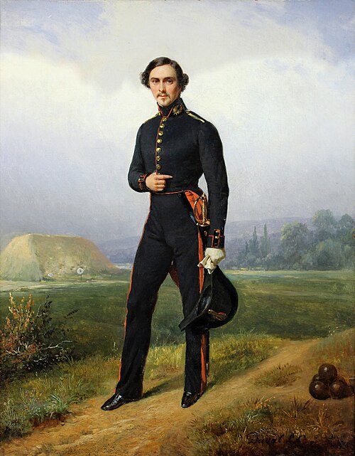 Portrait du baron Alexandre Legros en costume de polytechnicien, 1835, Pierre Duval Le Camus