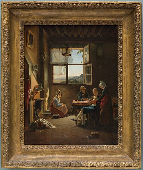 Two Veterans Playing "Piquet", 1819, Pierre Duval Le Camus