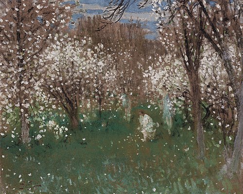 Orchard in bloom, , Pierre Eugène Montézin