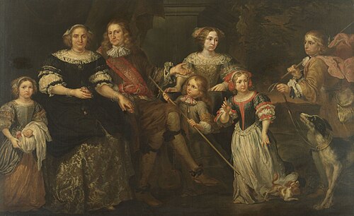 Portrait of the Lacroix d'Angimont family, 1650, Peter Ykens