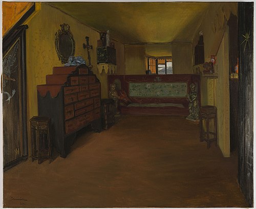La chambre à coucher de Victor Hugo à Hauteville House, 1896, Pierre Georges Jeanniot