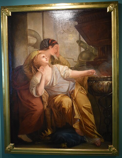 Cléopâtre se désolant dans le tombeau de Marc-Antoine, 1781, Pierre Lacour