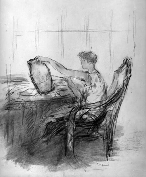 Woman Painting a Vase, 1920, Pierre Laprade