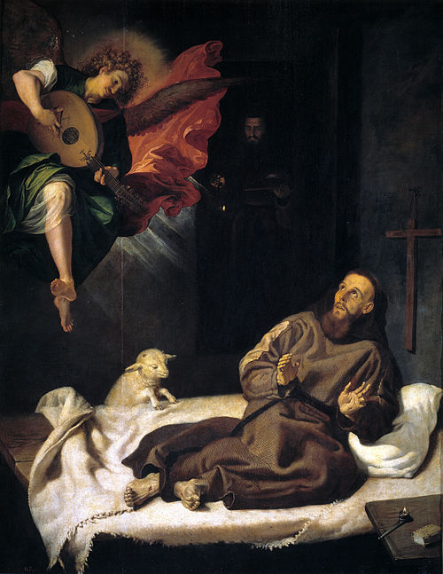 Saint François réconforté par un ange, 1620, Francisco Ribalta