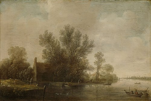River landscape, 1640, Pieter van Asch