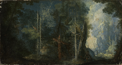 Woodland Scenery with Hermitage, 1614, Pieter Stevens