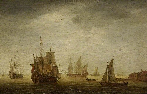 Sea-piece with shipping, , Pieter Verbeeck