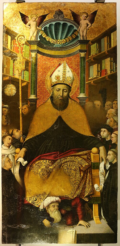 Sant'Agostino in cattedra, , Pietro Cavaro
