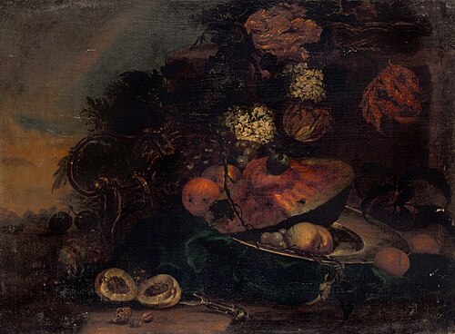 Fruit in a Landscape, , Pietro Paolo Bonzi