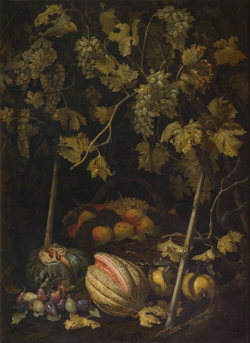 Still Life with Fruit and Vine, 1620, Pietro Paolo Bonzi