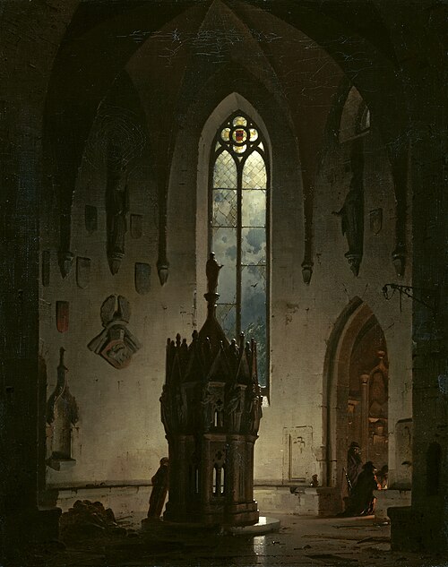 Verfallene Kapelle, 1854, Hermann Dyck