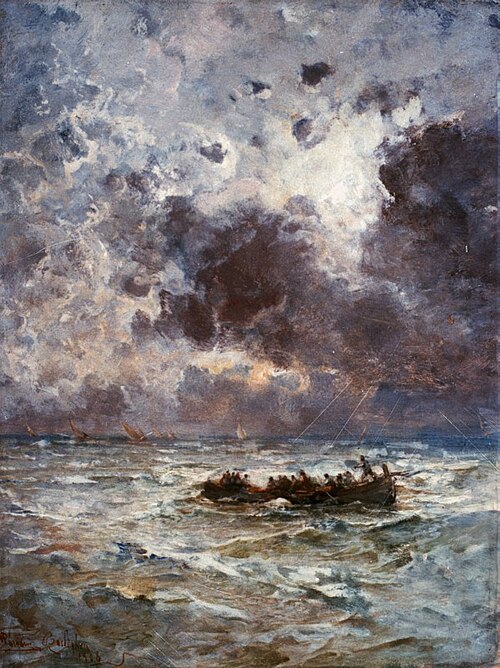 Seascape at Bordighera, 1908, Pompeo Mariani