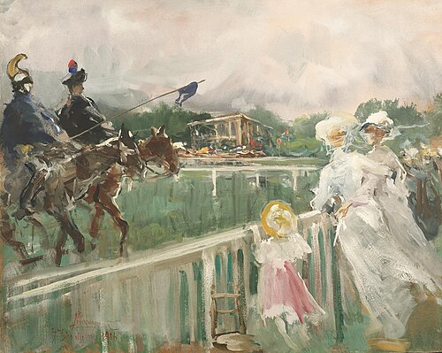 At the races in San Siro, 1906, Pompeo Mariani