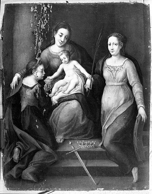 The Virgin and Child with Saints Mary Magdalene and Catherine of Alexandria, 1560, Pomponio Allegri