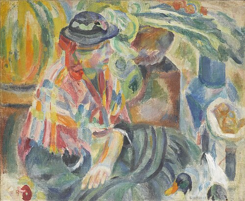 Femme au marché (Portugal), 1915, Robert Delaunay