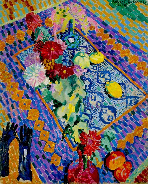 Still Life with Gloves, 1907, Robert Delaunay
