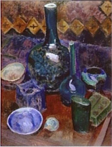 Still Life in Blue, 1907, Robert Delaunay