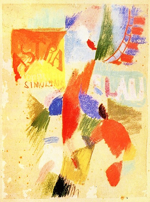 Étude pour L'Équipe de Cardiff, 1913, Robert Delaunay