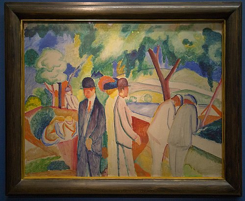 Stroller (Large bright stroll), 1913, August Macke