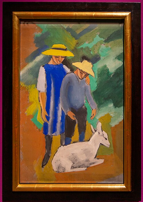 Kinder mit Ziege (1912), 1912, August Macke
