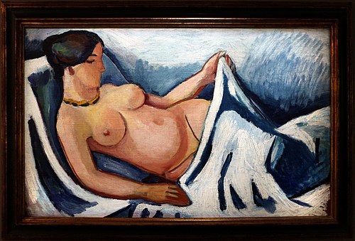 nudo disteso, 1912, August Macke