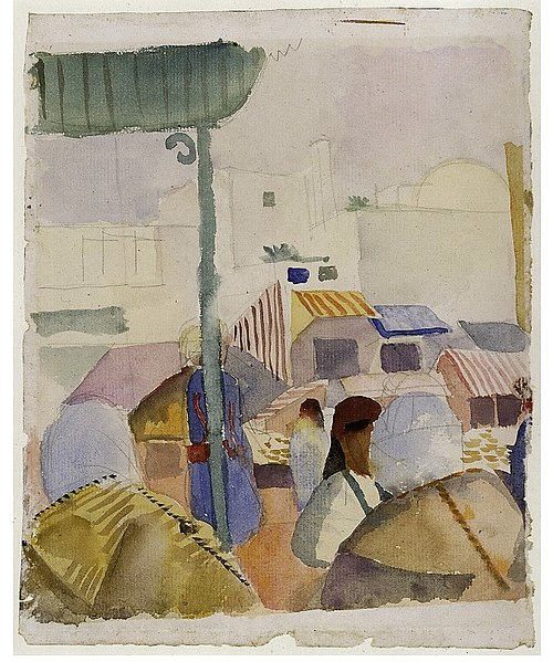Markt in Tunis II, 1914, August Macke