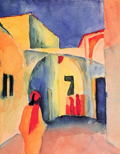 Vue dans une ruelle, 1914, August Macke