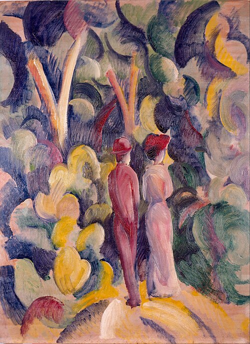 Couple on the Forest Track, 1913, August Macke